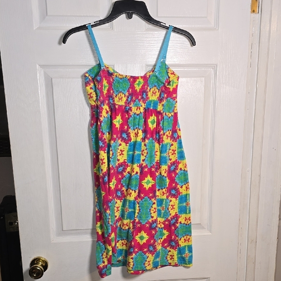 No Boundaries M Medium Colorful Tie-Dye Mini Dress - Picture 6 of 6